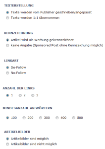 Blog Ads Sponsored Post erstellen