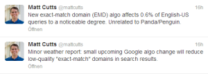 Google Algorithmus Änderung Twitter Matt Cutts