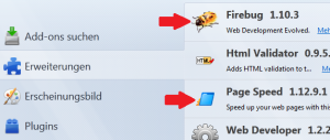 Firebug und Page Speed