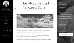 Das "Sixteen Nine" Child Theme mit HTML5 Markup