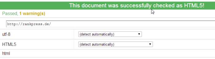 w3c html5 validator